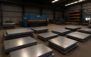 almacén de hierro con gran variedad de chapas de hierro en Terrassa - Barcelona