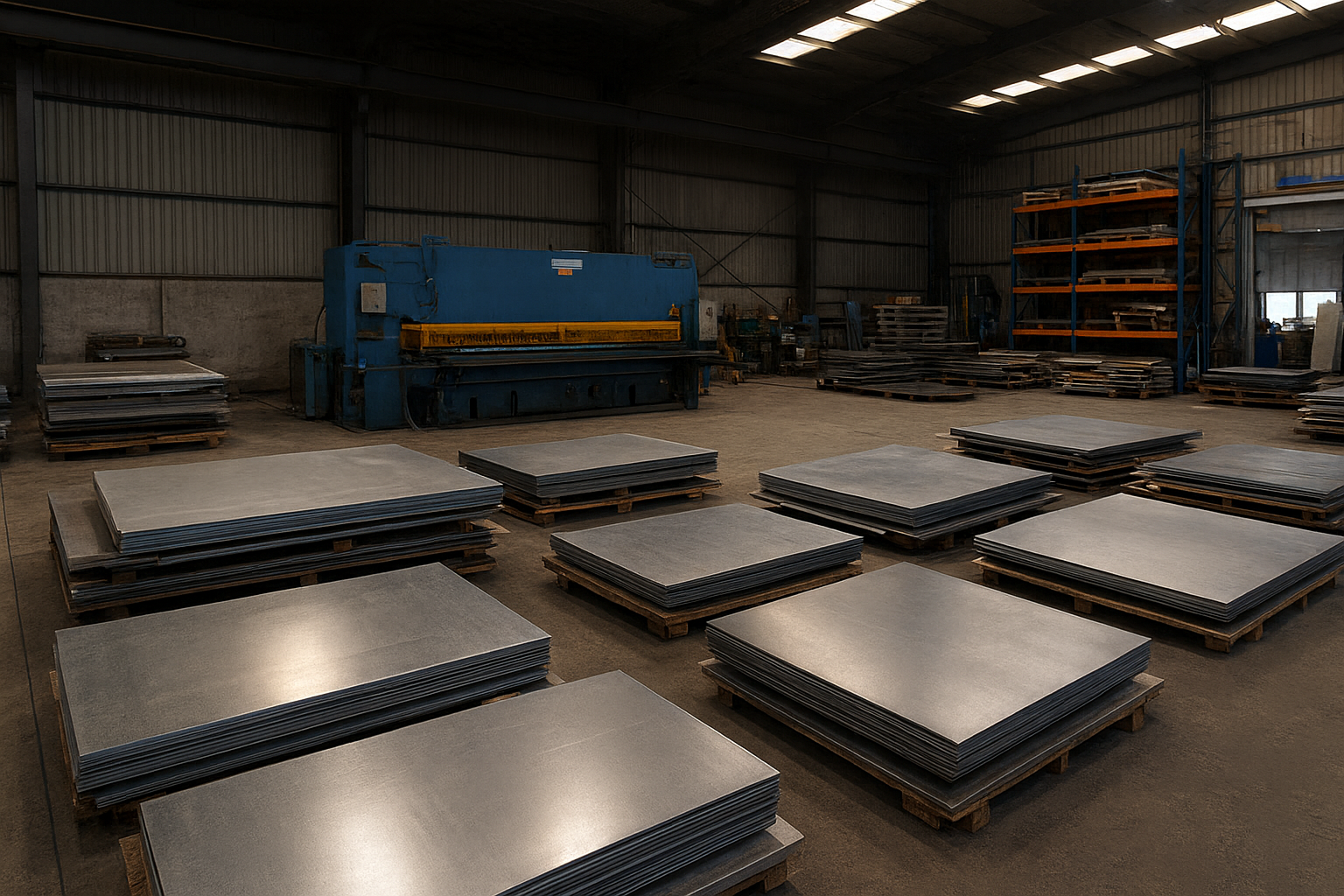 almacén de hierro con gran variedad de chapas de hierro en Terrassa - Barcelona